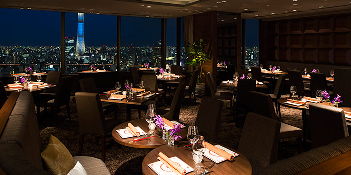 THE DINING 鉄板フレンチ 蒔絵／浅草ビューホテル27F 画像2 夜景が見えるレストラン