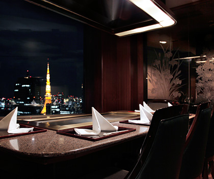 鉄板焼 赤坂／ANAインターコンチネンタルホテル東京 画像1 夜景が見えるレストラン